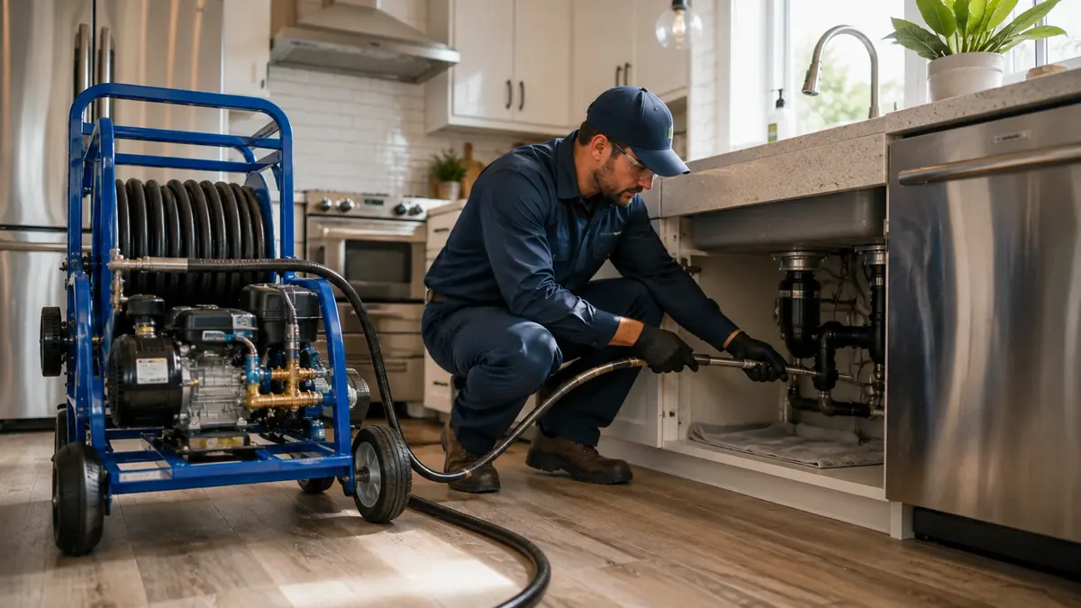 Kitchen Drain Hydro Jetting in Raymond
